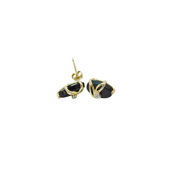 14 k Gold Onyx with Diamond. - Picture 2 of 5